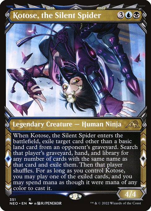 Kotose, the Silent Spider (351) [Kamigawa: Neon Dynasty] [Showcase]
