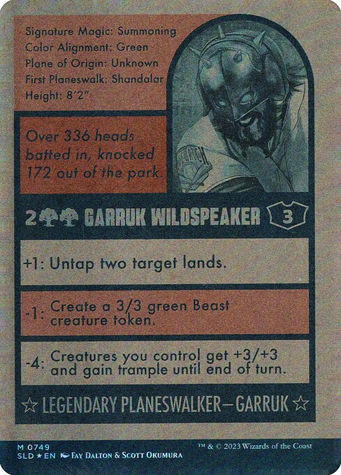 Garruk Wildspeaker // Garruk Wildspeaker (749) [Secret Lair Drop] [Full Art, Borderless] Reverse
