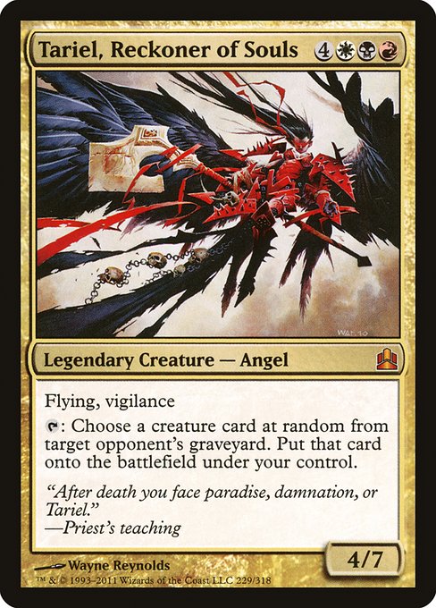 Tariel, Reckoner of Souls (229) [Commander 2011]