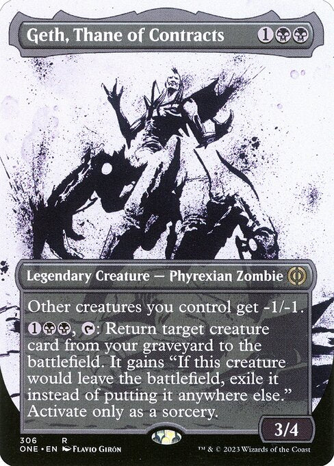 Geth, Thane of Contracts (306) [Phyrexia: All Will Be One] [Showcase, Borderless]