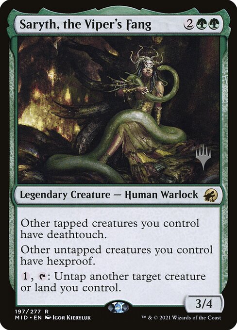 Saryth, the Viper's Fang (197p) [Innistrad: Midnight Hunt Promos]