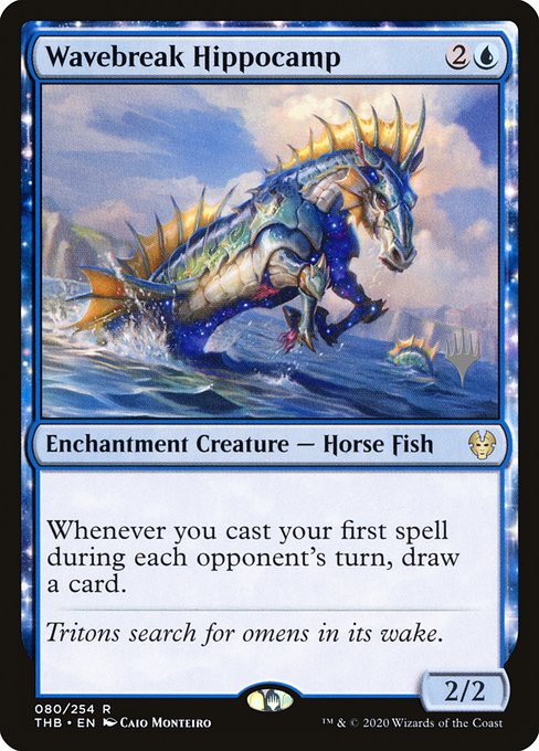 Wavebreak Hippocamp (80p) [Theros Beyond Death Promos]