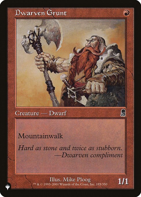 Dwarven Grunt (ODY-185) [The List]