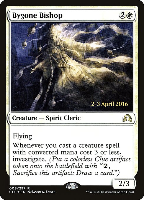 Bygone Bishop (8s) [Shadows over Innistrad Promos]