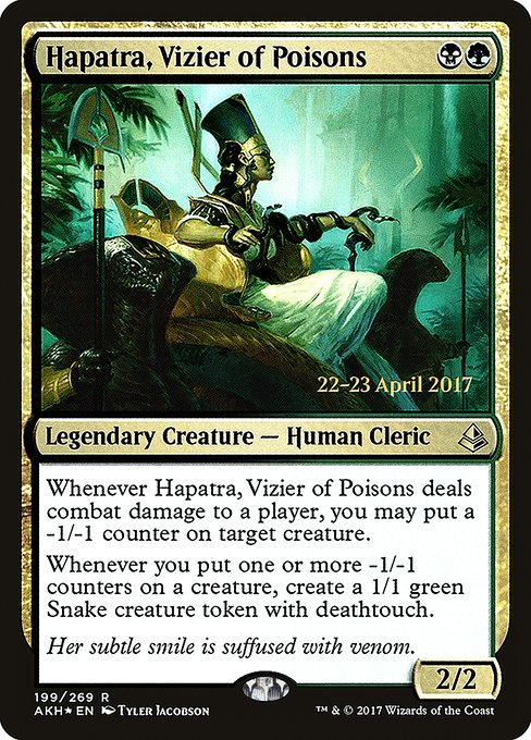 Hapatra, Vizier of Poisons (199s) [Amonkhet Promos]