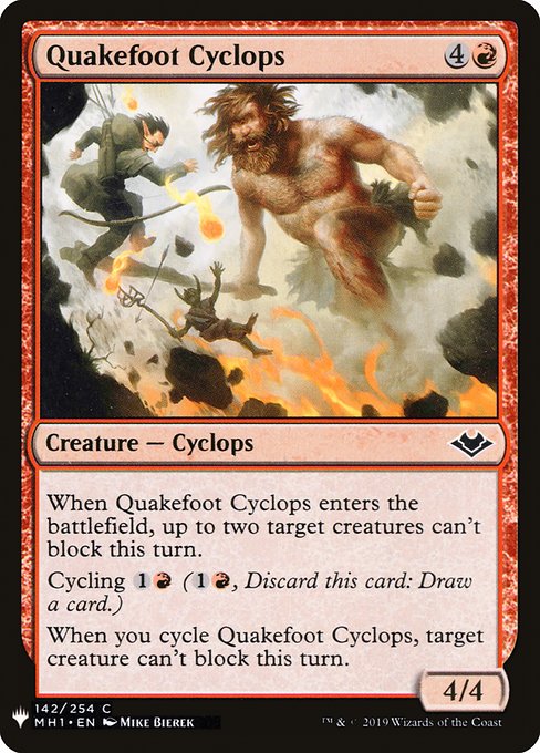 Quakefoot Cyclops (MH1-142) [The List]