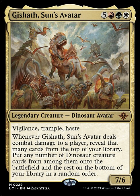 Gishath, Sun's Avatar (229p) [The Lost Caverns of Ixalan Promos]