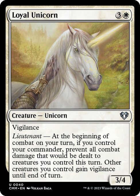 Loyal Unicorn (40) [Commander Masters]