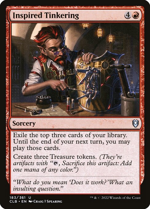 Inspired Tinkering (183) [Commander Legends: Battle for Baldur's Gate]