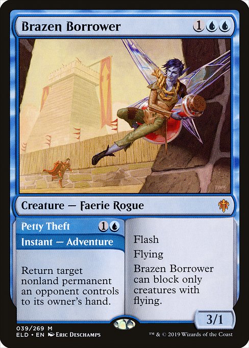 Brazen Borrower // Petty Theft (39) [Throne of Eldraine]