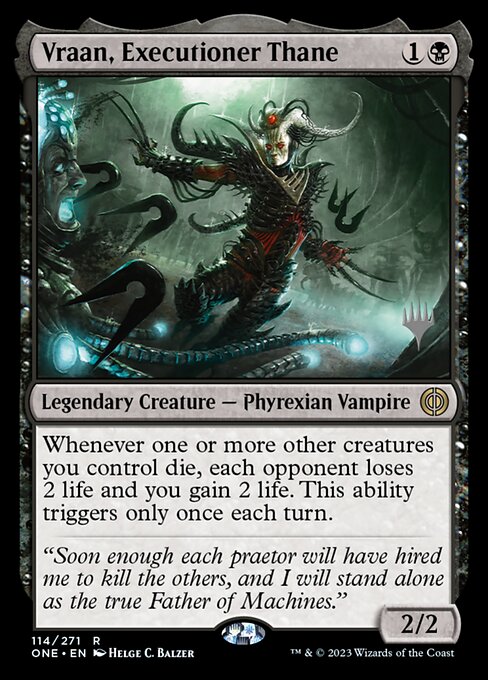 Vraan, Executioner Thane (114p) [Phyrexia: All Will Be One Promos]