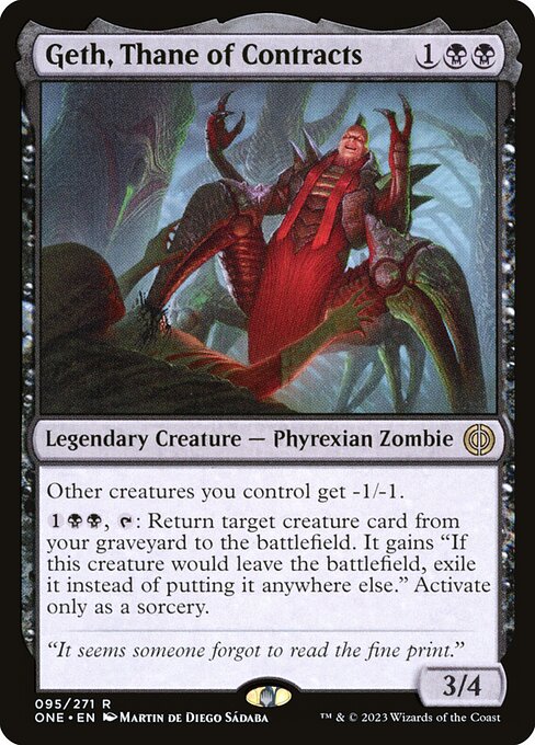 Geth, Thane of Contracts (95) [Phyrexia: All Will Be One]