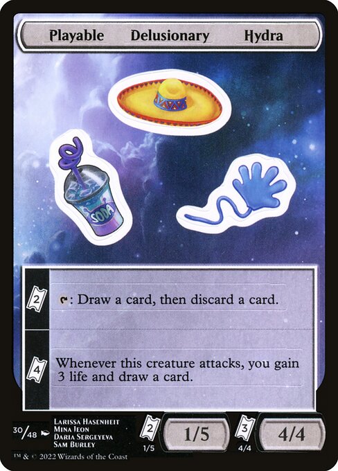Playable Delusionary Hydra (30) [Unfinity Sticker Sheets]