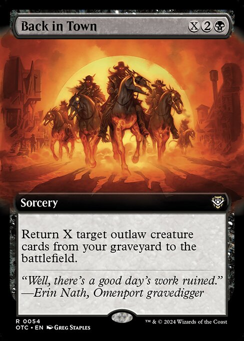 Back in Town (54) [Outlaws of Thunder Junction Commander]