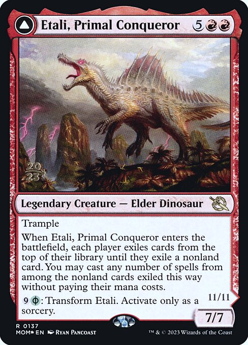 Etali, Primal Conqueror // Etali, Primal Sickness (137s) [March of the Machine Promos]