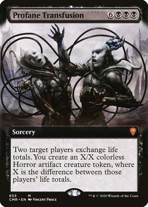 Profane Transfusion (653) [Commander Legends] [Extended Art]