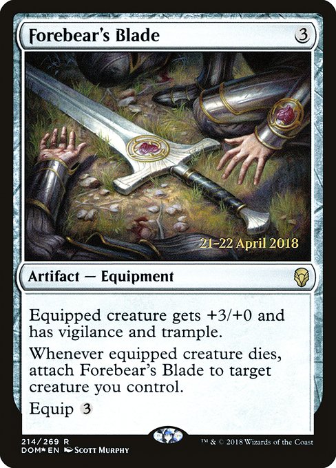 Forebear's Blade (214s) [Dominaria Promos]