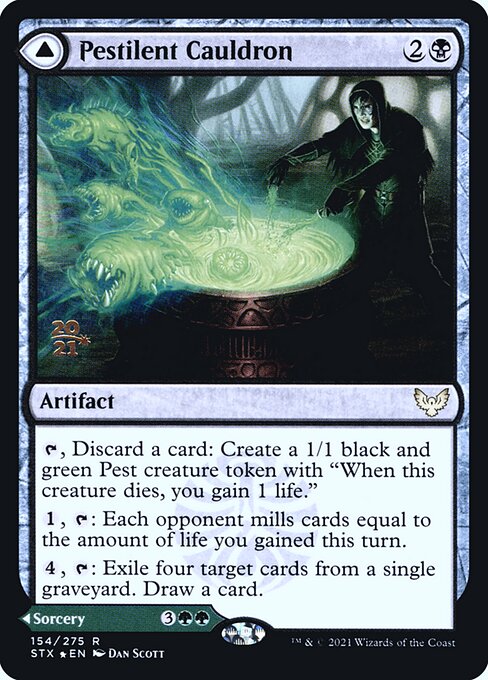 Pestilent Cauldron // Restorative Burst (154s) [Strixhaven: School of Mages Promos]