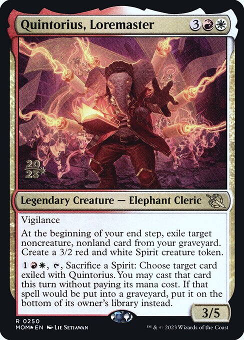 Quintorius, Loremaster (250s) [March of the Machine Promos]