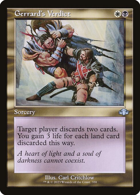 Gerrard's Verdict (358) [Dominaria Remastered]