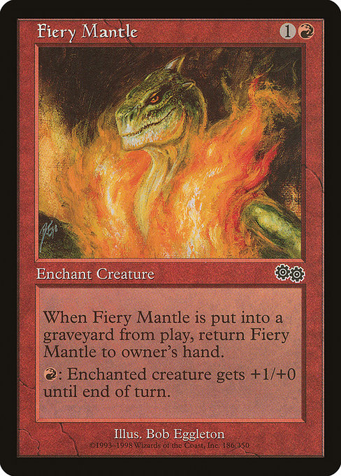 Fiery Mantle (186) [Urza's Saga]