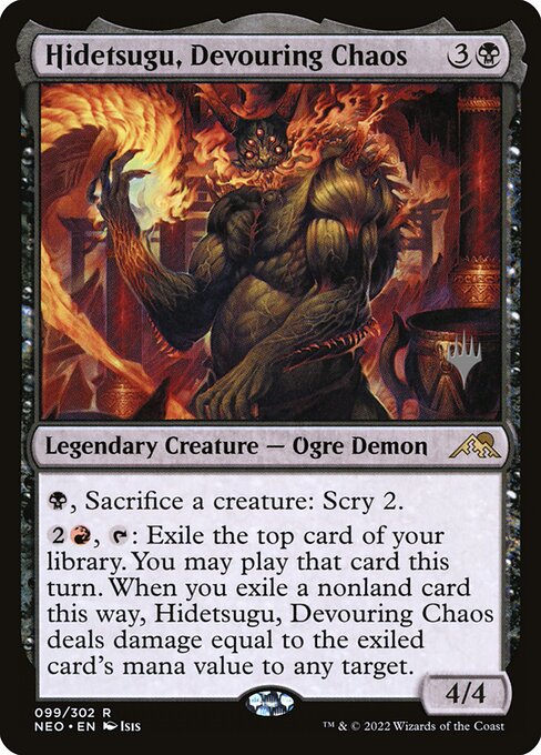 Hidetsugu, Devouring Chaos (99p) [Kamigawa: Neon Dynasty Promos]