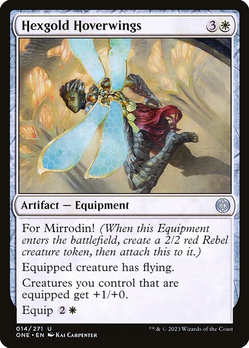 Hexgold Hoverwings (14) [Phyrexia: All Will Be One]