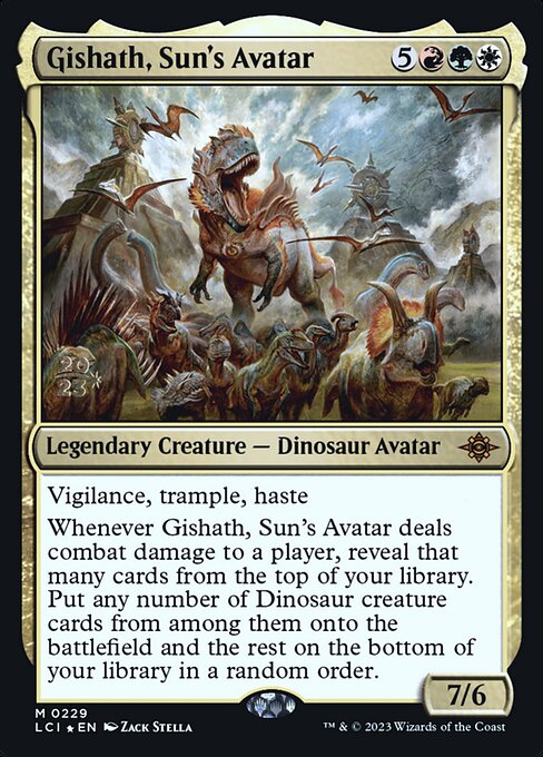 Gishath, Sun's Avatar (229s) [The Lost Caverns of Ixalan Promos]