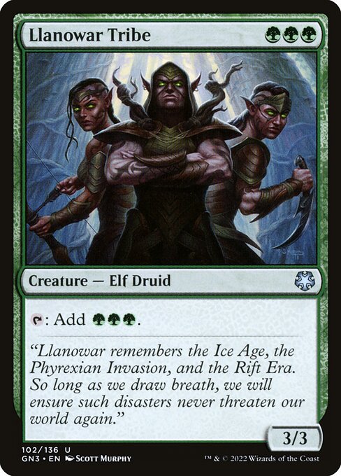 Llanowar Tribe (102) [Game Night: Free-for-All]