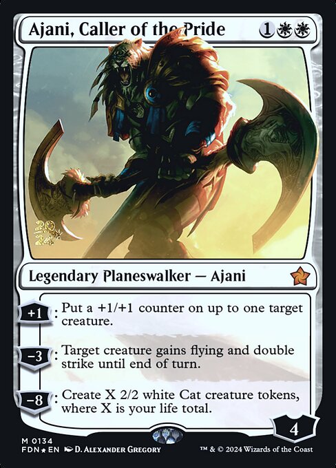 Ajani, Caller of the Pride (134s) [Foundations Promos]