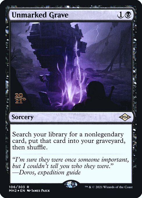 Unmarked Grave (106s) [Modern Horizons 2 Promos]