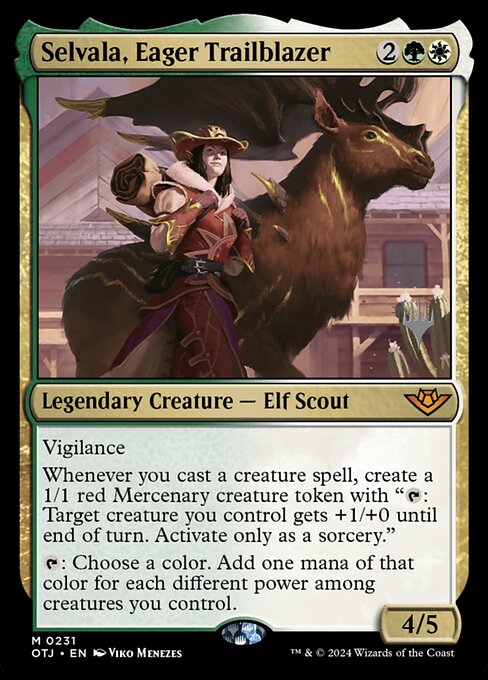 Selvala, Eager Trailblazer (231p) [Outlaws of Thunder Junction Promos]