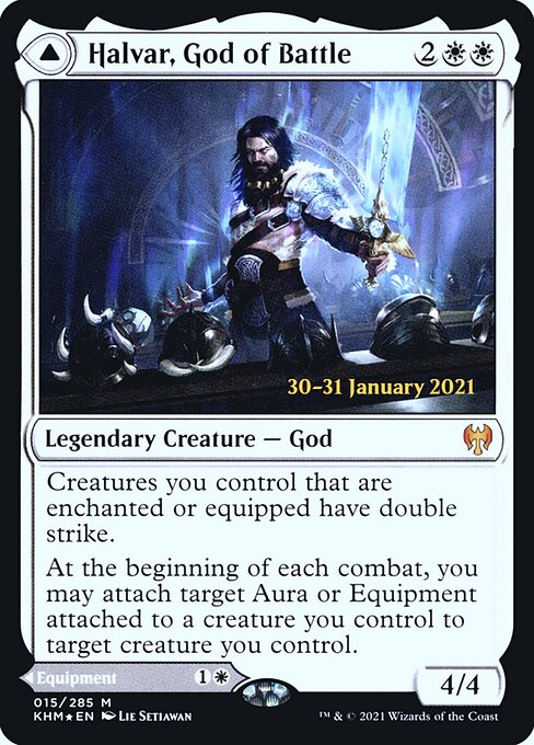 Halvar, God of Battle // Sword of the Realms (15s) [Kaldheim Promos]