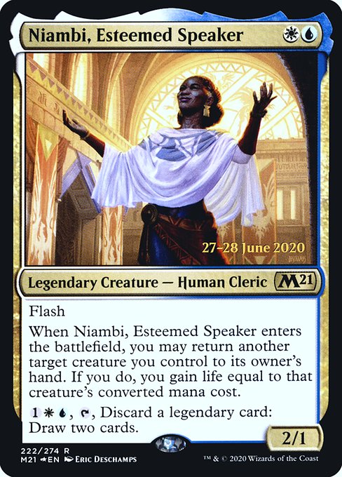 Niambi, Esteemed Speaker (222s) [Core Set 2021 Promos]