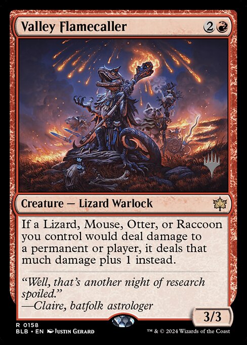 Valley Flamecaller (158p) [Bloomburrow Promos]
