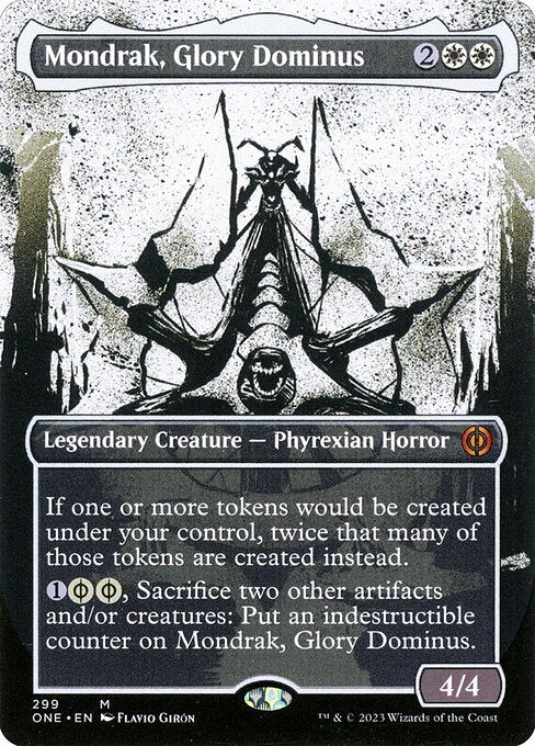 Mondrak, Glory Dominus (299) [Phyrexia: All Will Be One] [Showcase, Borderless]