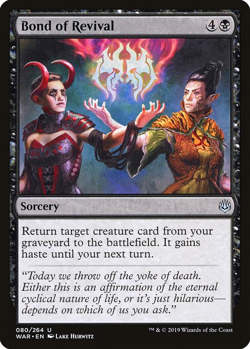 Bond of Revival (80) [War of the Spark]