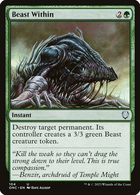Beast Within (104) [Phyrexia: All Will Be One Commander]
