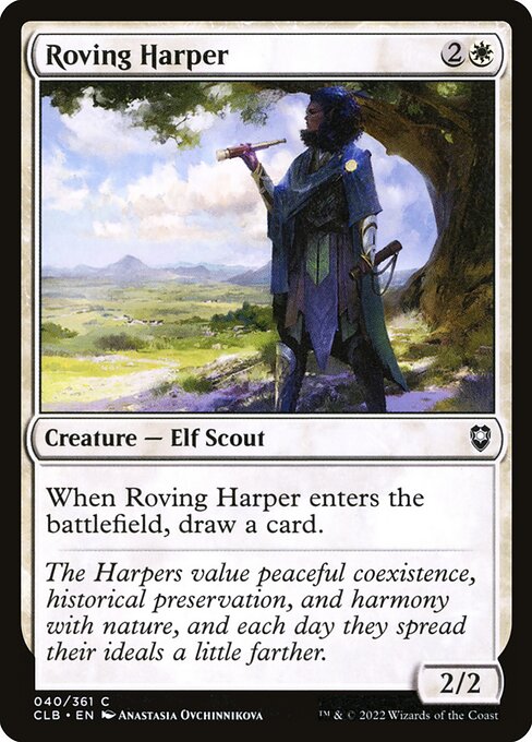 Roving Harper (40) [Commander Legends: Battle for Baldur's Gate]