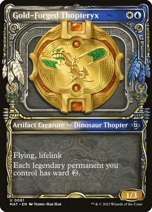 Gold-Forged Thopteryx (81) [March of the Machine: The Aftermath] [Showcase]