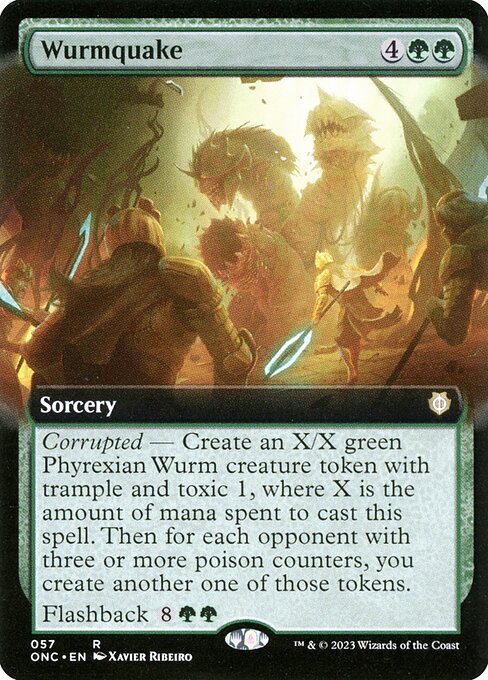 Wurmquake (57) [Phyrexia: All Will Be One Commander] [Extended Art]