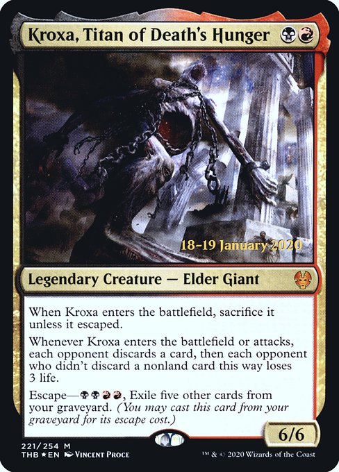 Kroxa, Titan of Death's Hunger (221s) [Theros Beyond Death Promos]