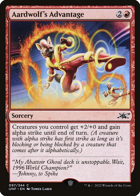 Aardwolf's Advantage (97) [Unfinity]