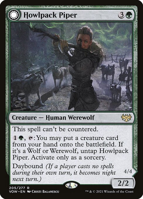 Howlpack Piper // Wildsong Howler (205) [Innistrad: Crimson Vow]