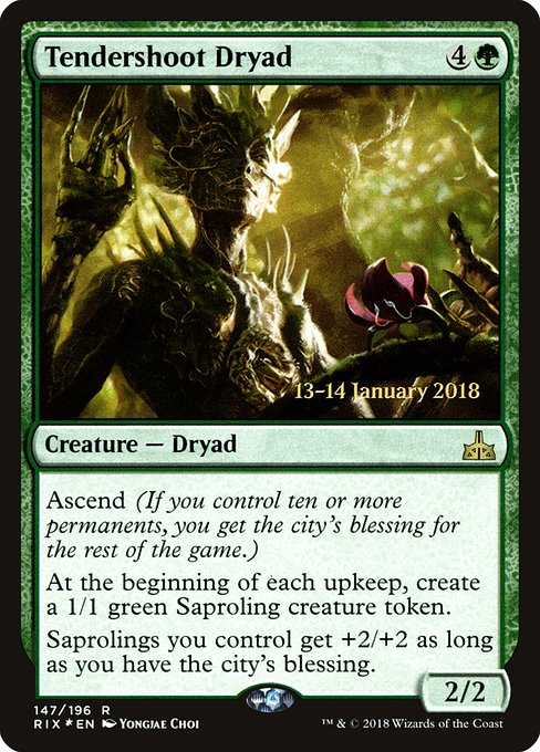 Tendershoot Dryad (147s) [Rivals of Ixalan Promos]