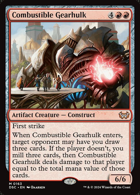 Combustible Gearhulk (163) [Duskmourn: House of Horror Commander]
