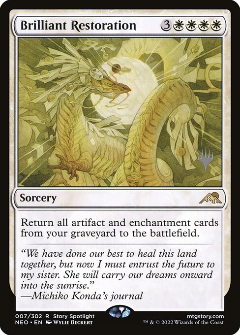 Brilliant Restoration (7p) [Kamigawa: Neon Dynasty Promos]