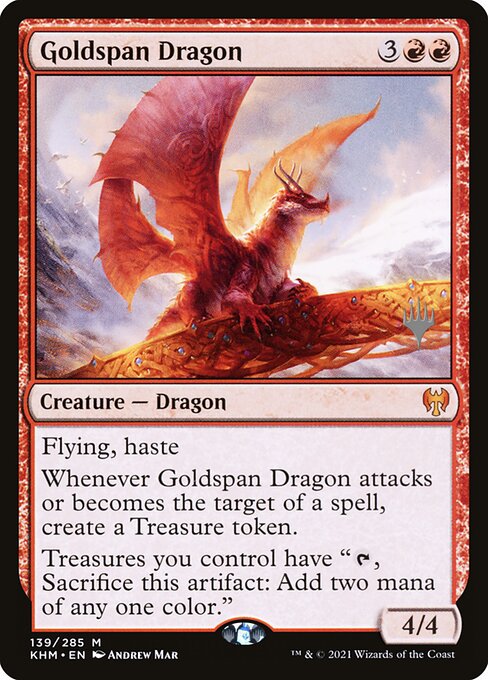 Goldspan Dragon (139p) [Kaldheim Promos]