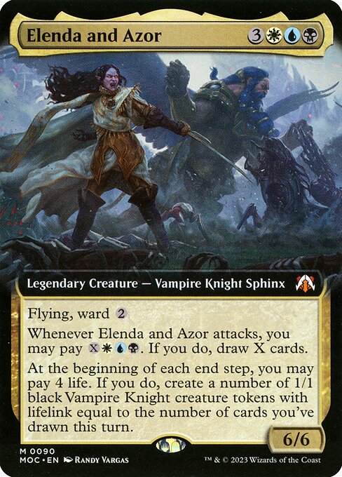Elenda and Azor (90) [March of the Machine Commander] [Extended Art]