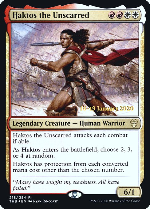 Haktos the Unscarred (218s) [Theros Beyond Death Promos]